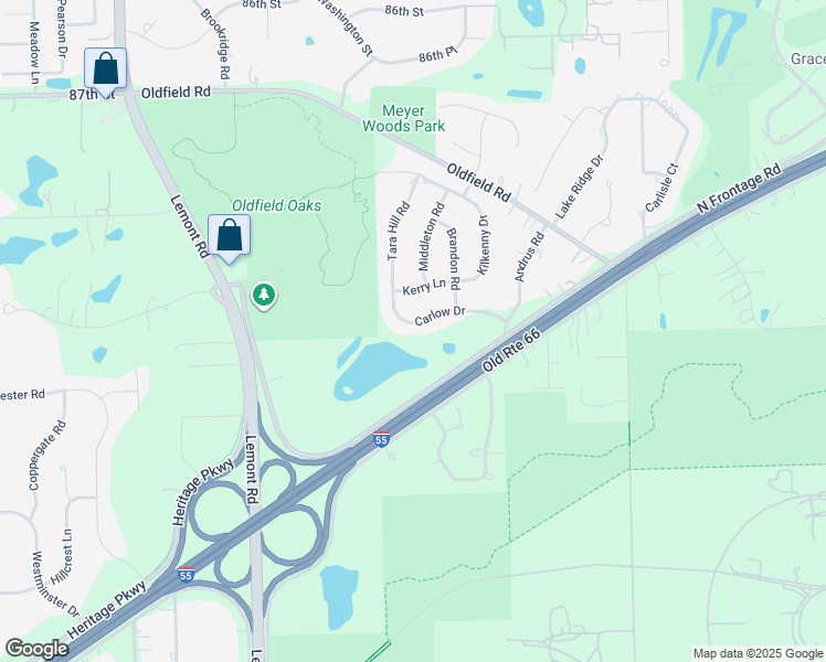 map of restaurants, bars, coffee shops, grocery stores, and more near 2313 Carlow Drive in Darien