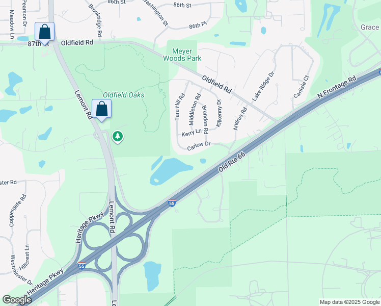 map of restaurants, bars, coffee shops, grocery stores, and more near 2313 Carlow Drive in Darien