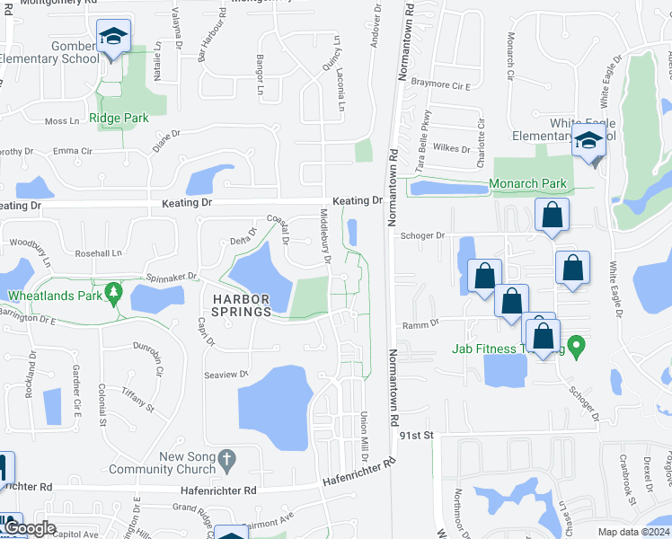 map of restaurants, bars, coffee shops, grocery stores, and more near 3122 Cambria Court in Aurora