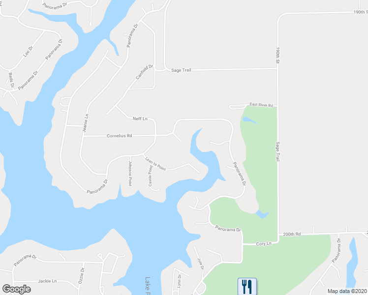 map of restaurants, bars, coffee shops, grocery stores, and more near 4808 Ceil Point in Panora