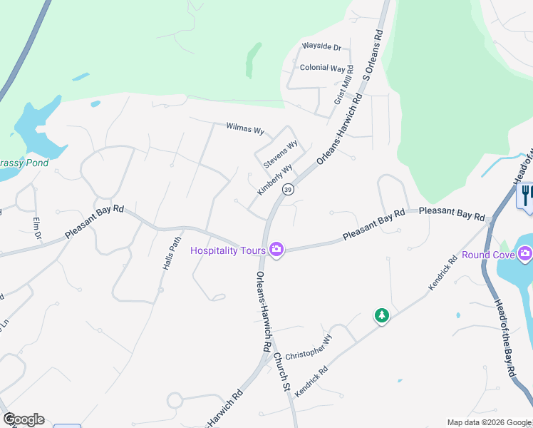 map of restaurants, bars, coffee shops, grocery stores, and more near 1 Randolph Ln in Harwich