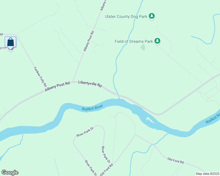 map of restaurants, bars, coffee shops, grocery stores, and more near 336 Libertyville Road in New Paltz