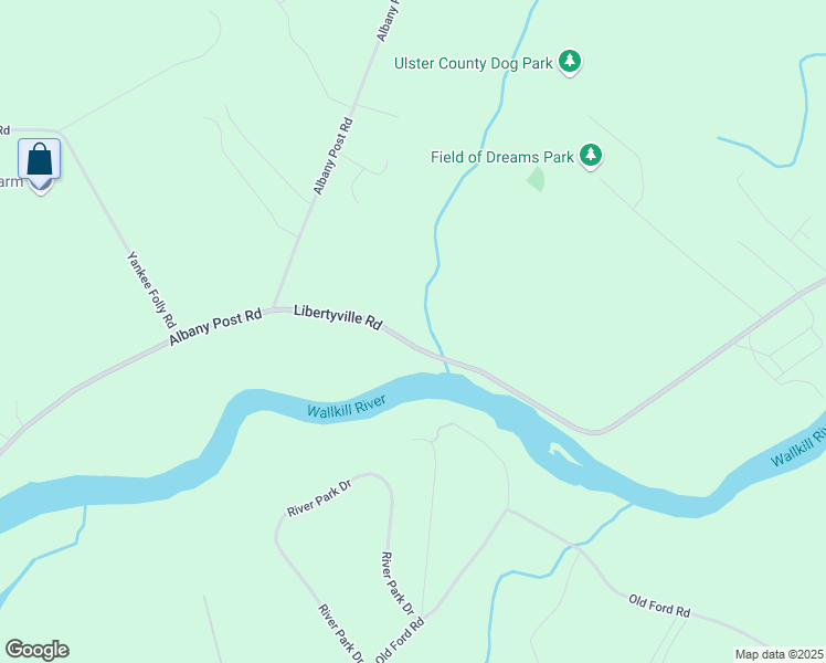 map of restaurants, bars, coffee shops, grocery stores, and more near 336 Libertyville Road in New Paltz