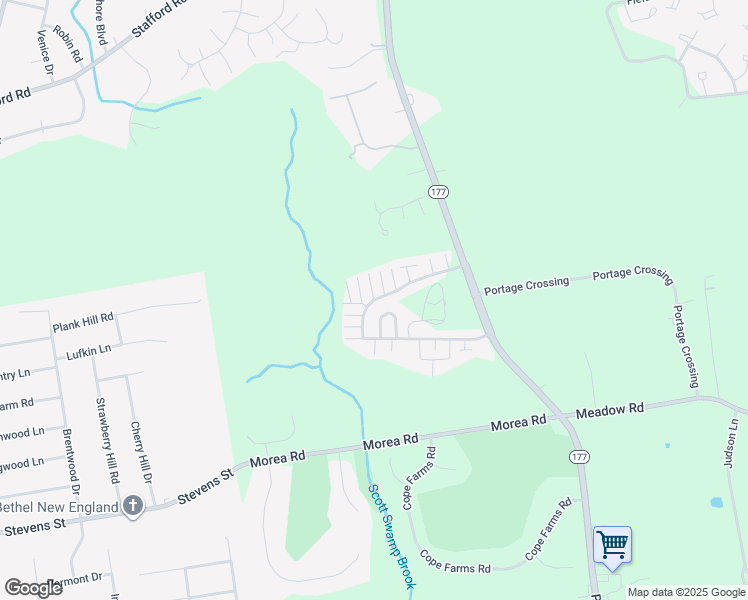 map of restaurants, bars, coffee shops, grocery stores, and more near 42 Snowberry Lane in Farmington