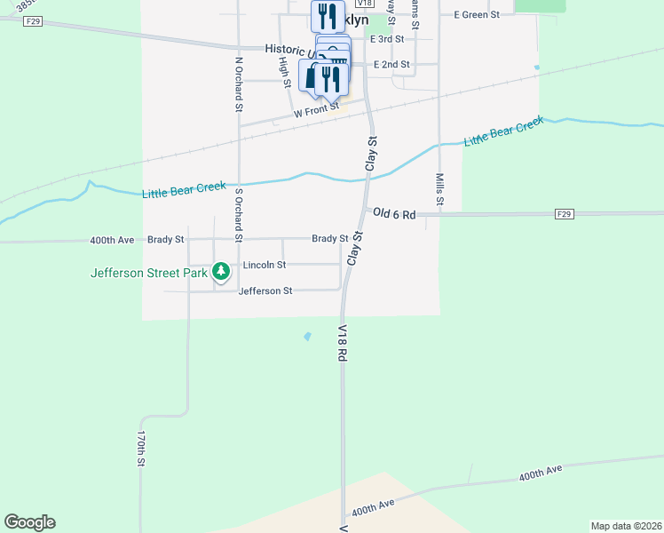 map of restaurants, bars, coffee shops, grocery stores, and more near 101 Lincoln Street in Brooklyn