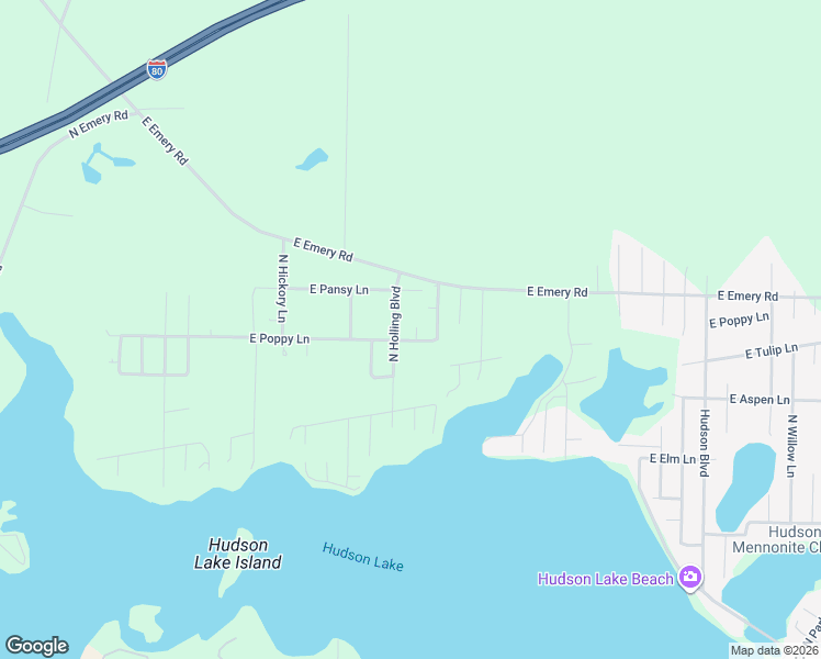 map of restaurants, bars, coffee shops, grocery stores, and more near 7492 East Poppy Lane in New Carlisle