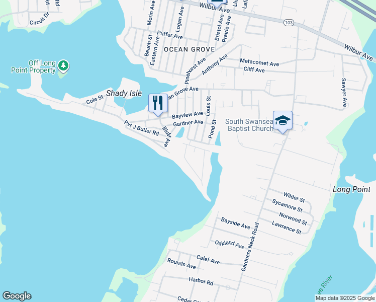 map of restaurants, bars, coffee shops, grocery stores, and more near 14 Cove Street in Swansea