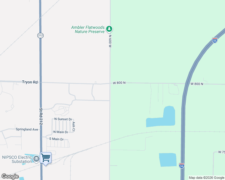map of restaurants, bars, coffee shops, grocery stores, and more near 7959 North 600 West in Michigan City