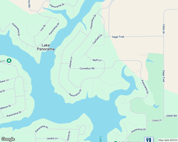 map of restaurants, bars, coffee shops, grocery stores, and more near 4790 Panorama Drive in Panora