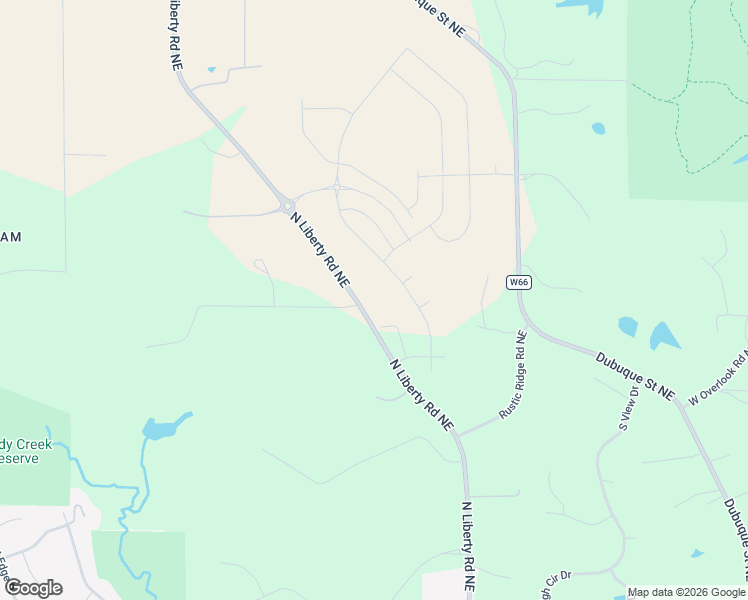 map of restaurants, bars, coffee shops, grocery stores, and more near 2900 North Liberty Road Northeast in North Liberty