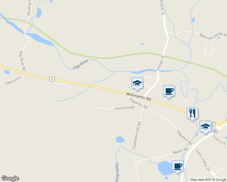 map of restaurants, bars, coffee shops, grocery stores, and more near 162 U.S. 6 in Columbia