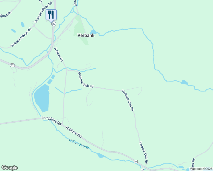 map of restaurants, bars, coffee shops, grocery stores, and more near 75 Verbank Club Road in Verbank