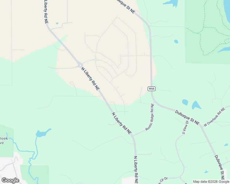 map of restaurants, bars, coffee shops, grocery stores, and more near 2900 North Liberty Road Northeast in North Liberty