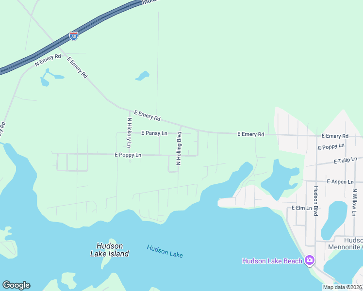 map of restaurants, bars, coffee shops, grocery stores, and more near 7492 East Poppy Lane in New Carlisle