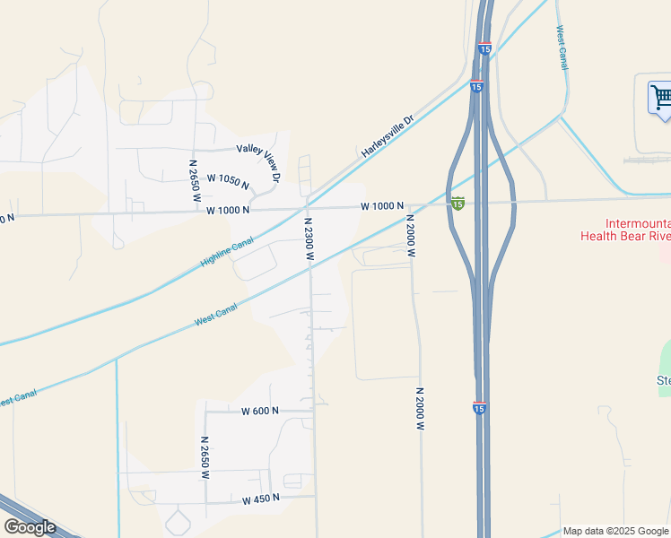 map of restaurants, bars, coffee shops, grocery stores, and more near 877 North 2300 West in Tremonton