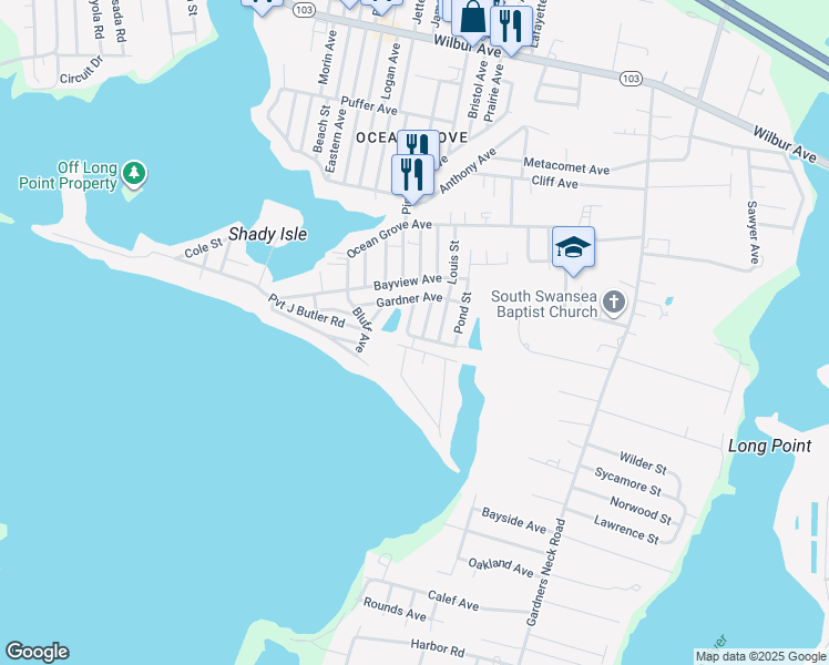 map of restaurants, bars, coffee shops, grocery stores, and more near 23 Weaver Street in Swansea