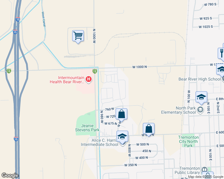 map of restaurants, bars, coffee shops, grocery stores, and more near 867 North 930 West in Tremonton