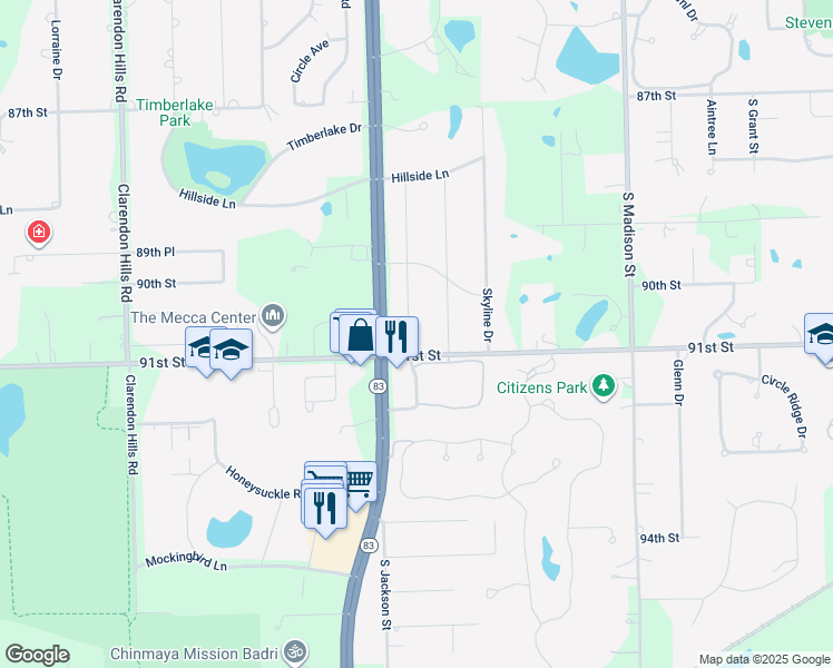 map of restaurants, bars, coffee shops, grocery stores, and more near in 