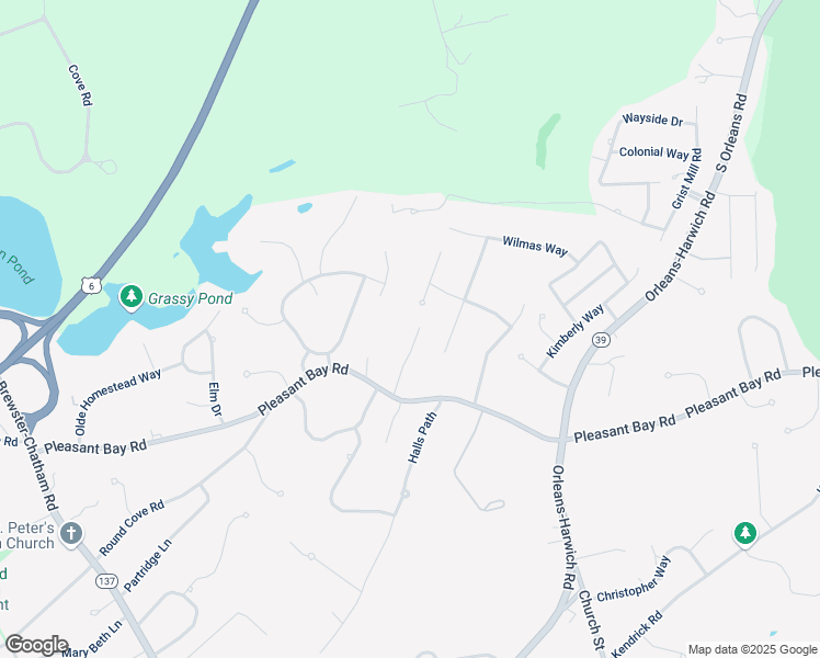map of restaurants, bars, coffee shops, grocery stores, and more near 22 Charlene Lane in Harwich