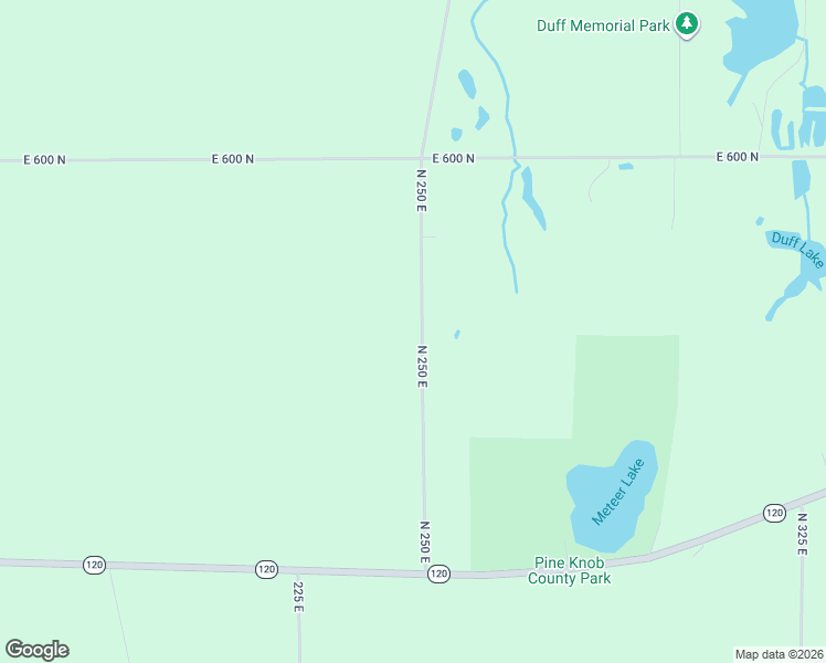 map of restaurants, bars, coffee shops, grocery stores, and more near 5680 North 250 East in Howe