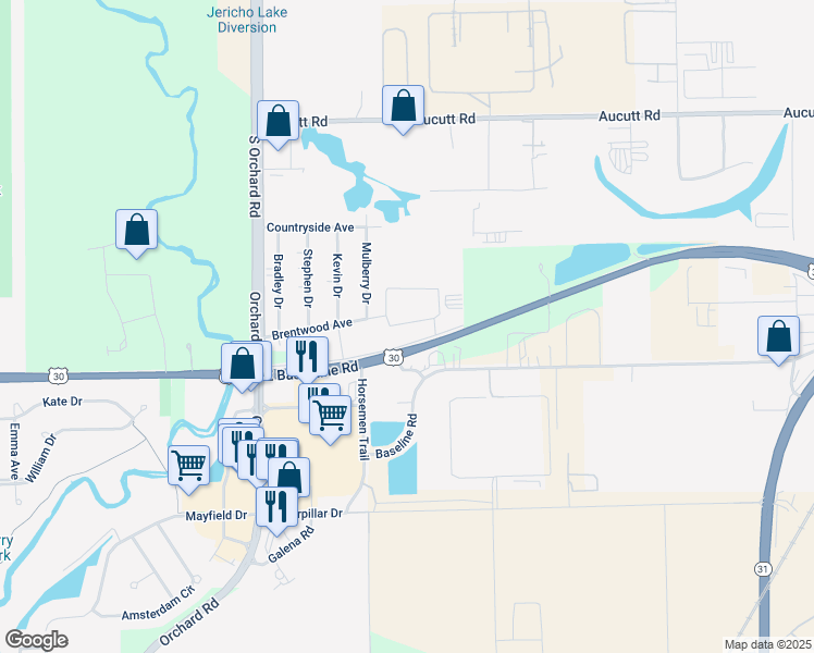 map of restaurants, bars, coffee shops, grocery stores, and more near 827 Victoria Drive in Montgomery