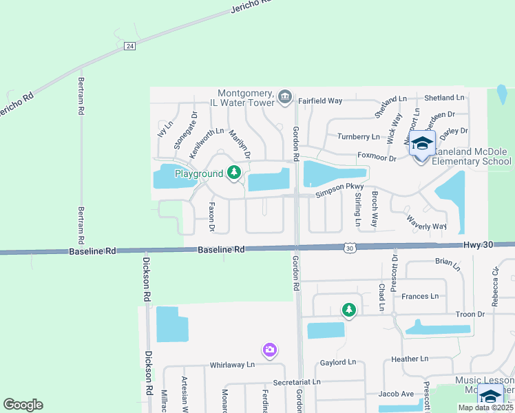 map of restaurants, bars, coffee shops, grocery stores, and more near 1821 Simpson Court in Montgomery