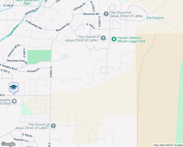 map of restaurants, bars, coffee shops, grocery stores, and more near 385 Red Fox Trace in Logan