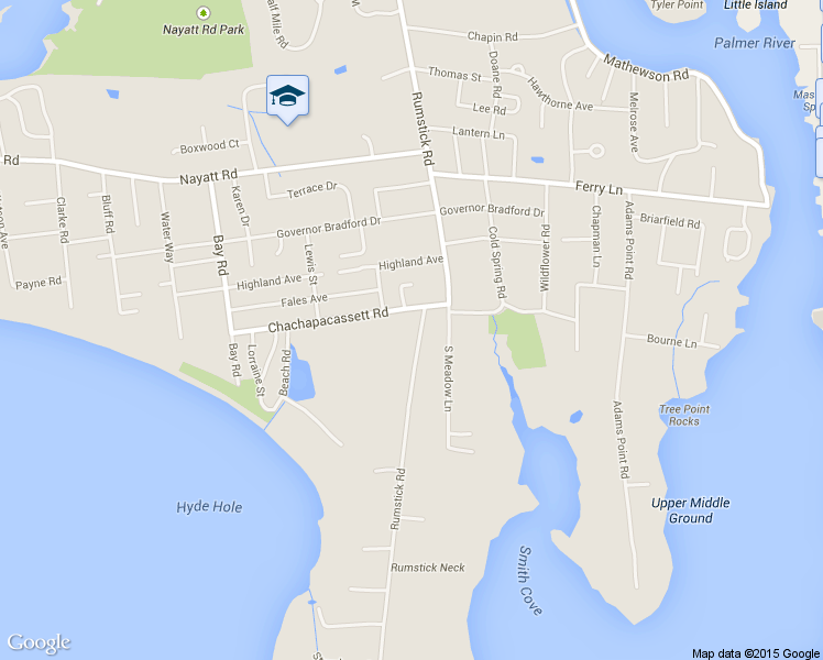 map of restaurants, bars, coffee shops, grocery stores, and more near 185 Rumstick Road in Barrington