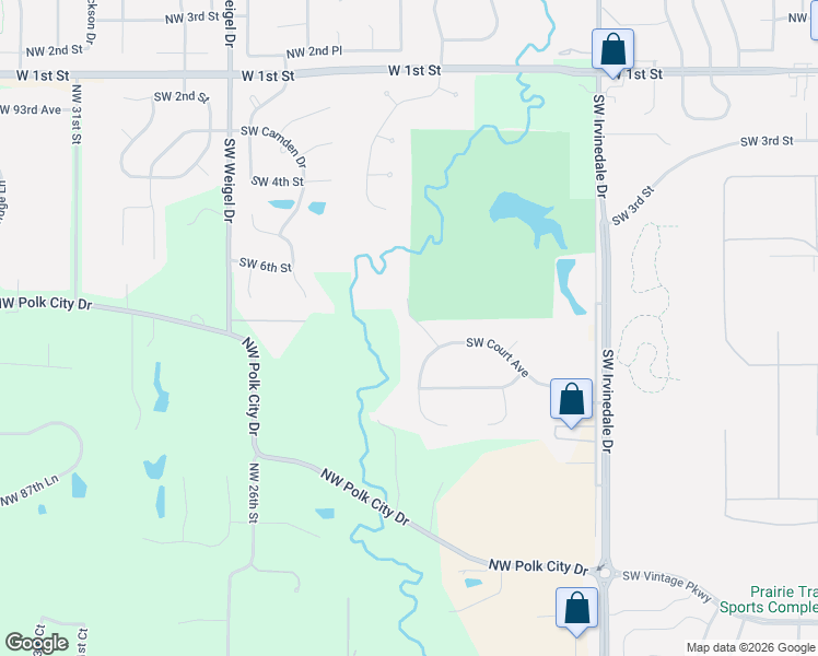 map of restaurants, bars, coffee shops, grocery stores, and more near 518 Southwest Nottingham Road in Ankeny