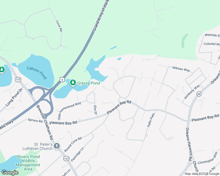 map of restaurants, bars, coffee shops, grocery stores, and more near 16 Martha Eaton Court in Harwich