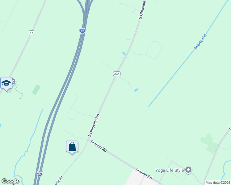 map of restaurants, bars, coffee shops, grocery stores, and more near 134 South Ohioville Road in New Paltz