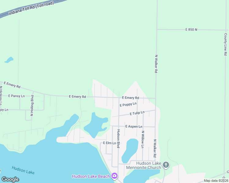 map of restaurants, bars, coffee shops, grocery stores, and more near 8025 North Hudson Bl in New Carlisle