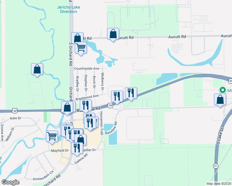 map of restaurants, bars, coffee shops, grocery stores, and more near 827 Victoria Drive in Montgomery