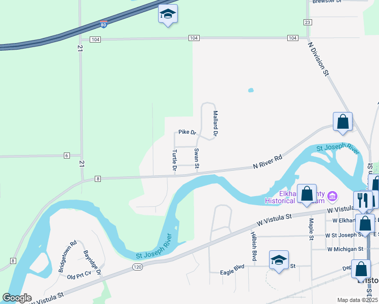 map of restaurants, bars, coffee shops, grocery stores, and more near 1308 Perch Drive in Bristol