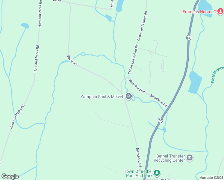 map of restaurants, bars, coffee shops, grocery stores, and more near 155 Blanchard Road in Swan Lake