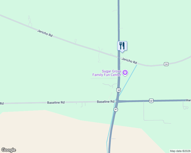 map of restaurants, bars, coffee shops, grocery stores, and more near 42W702 Star Lane in Sugar Grove