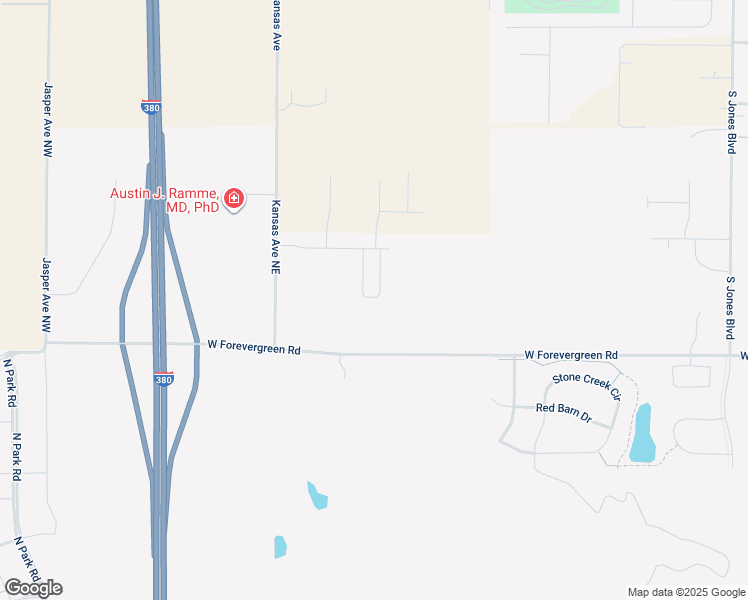 map of restaurants, bars, coffee shops, grocery stores, and more near 2177 West Forevergreen Road in North Liberty