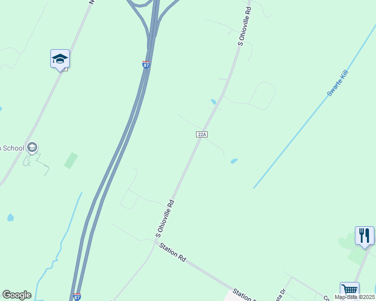 map of restaurants, bars, coffee shops, grocery stores, and more near 125 South Ohioville Road in New Paltz