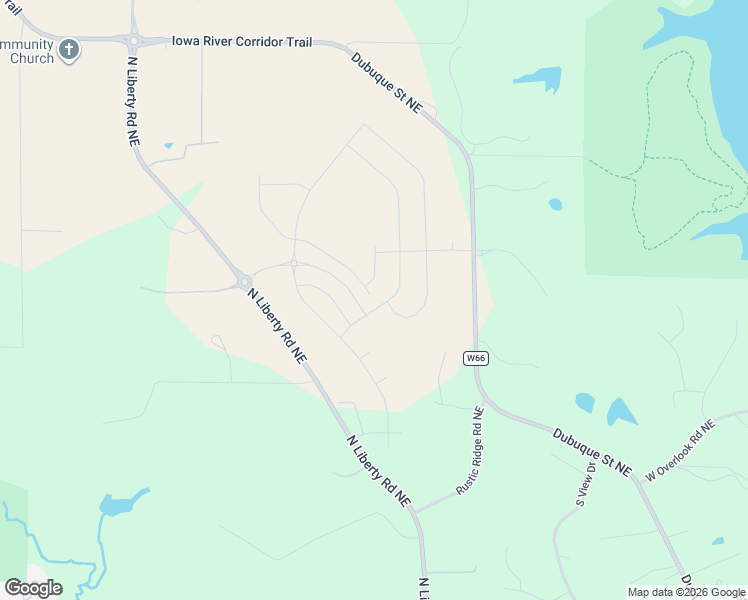 map of restaurants, bars, coffee shops, grocery stores, and more near 2975 North Liberty Road Northeast in North Liberty