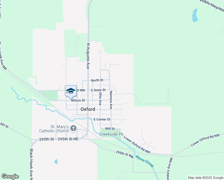 map of restaurants, bars, coffee shops, grocery stores, and more near 300-398 East State Street in Oxford