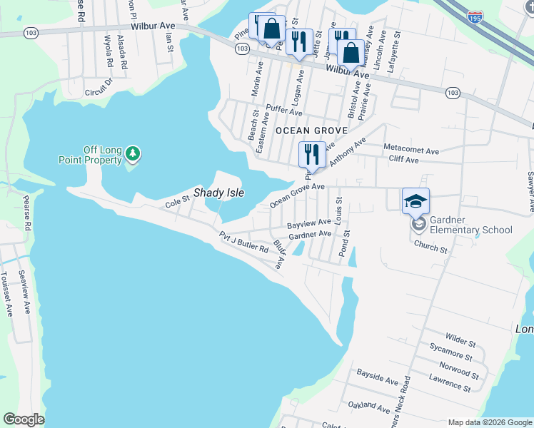 map of restaurants, bars, coffee shops, grocery stores, and more near 6 Pine Grove Avenue in Swansea
