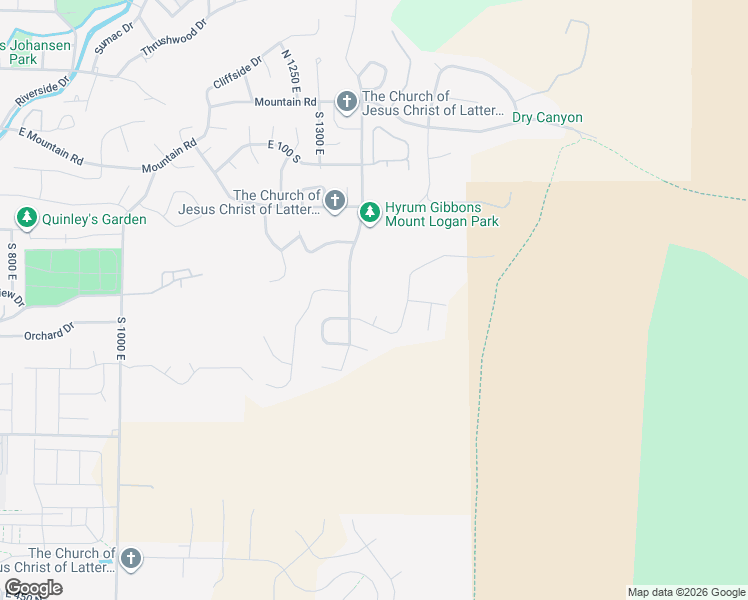 map of restaurants, bars, coffee shops, grocery stores, and more near 1405 Mount Logan Drive in Logan