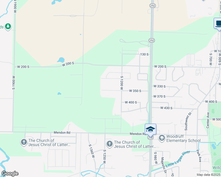 map of restaurants, bars, coffee shops, grocery stores, and more near 1271 West 350 South in Logan