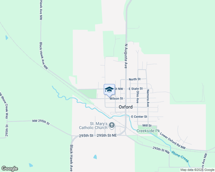 map of restaurants, bars, coffee shops, grocery stores, and more near 308 State Street Northwest in Oxford