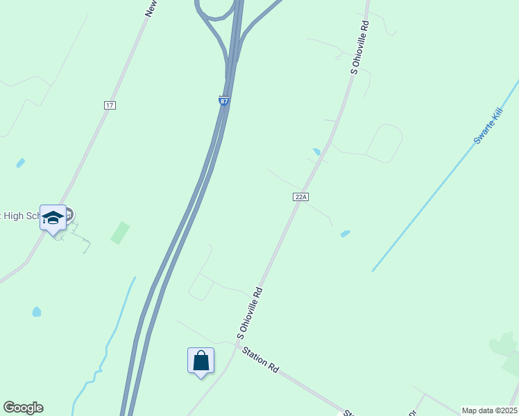map of restaurants, bars, coffee shops, grocery stores, and more near 125 South Ohioville Road in New Paltz