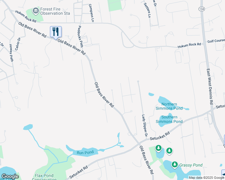 map of restaurants, bars, coffee shops, grocery stores, and more near 660 Old Bass River Road in Dennis