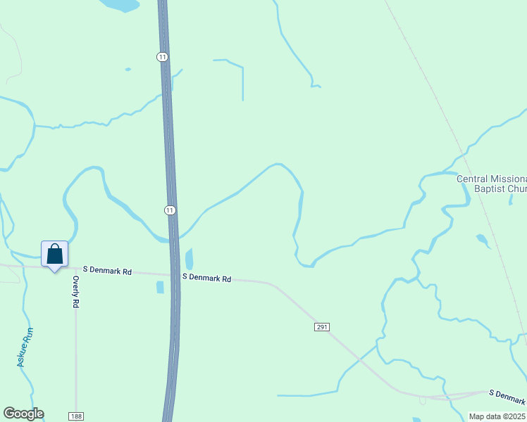 map of restaurants, bars, coffee shops, grocery stores, and more near 2363 South Denmark Road in Jefferson