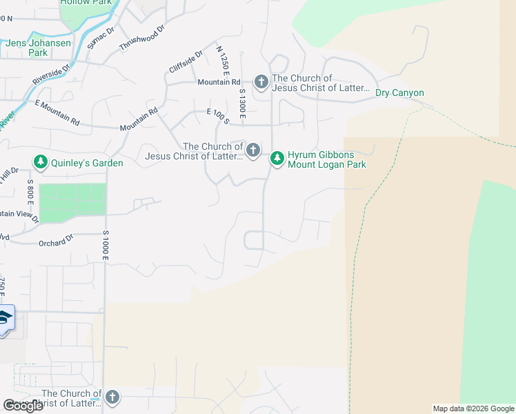 map of restaurants, bars, coffee shops, grocery stores, and more near 1370 Red Fox Trace in Logan