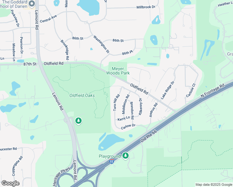 map of restaurants, bars, coffee shops, grocery stores, and more near 8924 Tara Hill Road in Darien