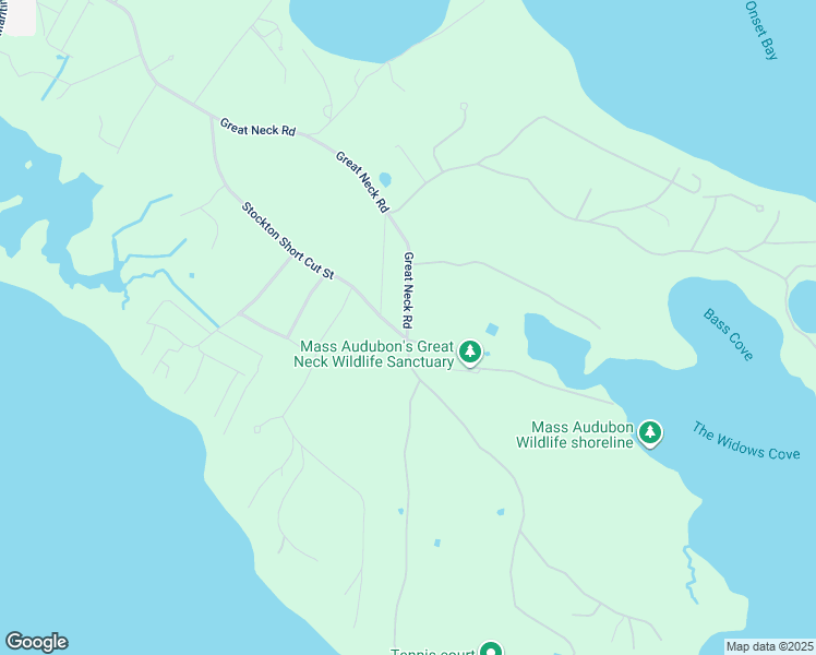 map of restaurants, bars, coffee shops, grocery stores, and more near 248 Great Neck Road in Wareham
